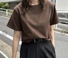 and Me汗染み防止半袖ミニTシャツ ブラウン Lのサムネイル