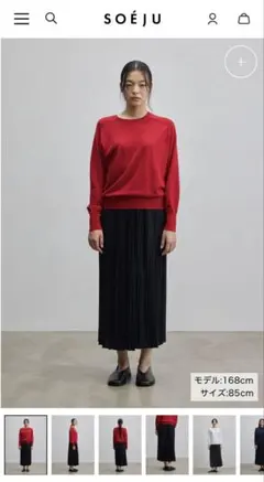 ソージュ SOEJU プリーツスカート 85cm丈 ロング 黒 - メルカリ