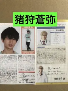 (レア) 猪狩蒼弥プロフィール切り抜きセット
