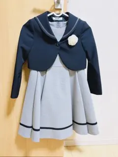 卒園式　入学式　グレー ジャケット ワンピースセット　130cm