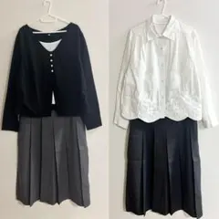 ウィッシュコア 日本感性 モノトーン 韓国ファッション コーデ売り 3点セット