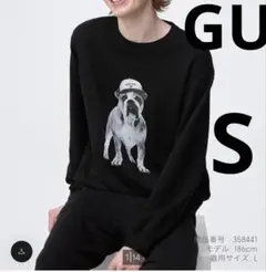 GU スウェットプルオーバー ドッグ Sサイズ ブラック 新品未使用
