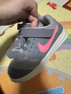 Nike キッズシューズ グレー/ピンク ベルクロ
