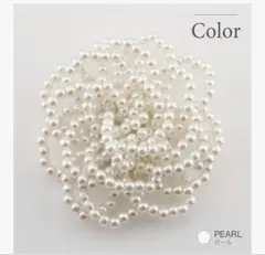 パールビーズ 花 ブローチ コサージュ