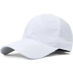 通気性抜群！ 速乾 キャップ アウトドア ホワイト UPF50+ ユニセックス