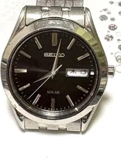 SEIKO セイコー V158-0AZ0 ソーラー腕時計 デイデイト
