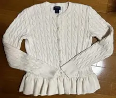 ラルフローレン　ペプラムカーディガン150