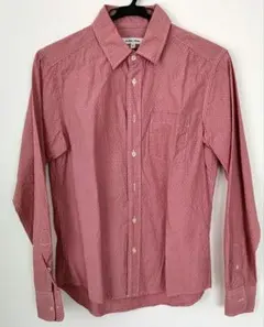 GLOBAL WORK 赤 ドット柄 シャツ Sサイズ 状態良好