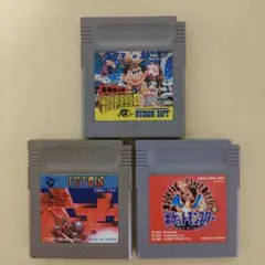 中古ゲームボーイソフト3本セット（テトリス、ポケモン、高橋名人）