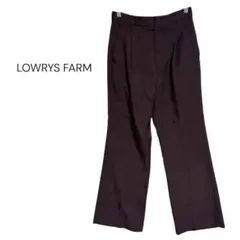 LOWRYS FARM カジュアルフレアパンツ　ブラウン系　L スラックスのサムネイル