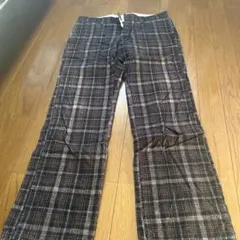 adidas ブラック チェック柄 カジュアルパンツ