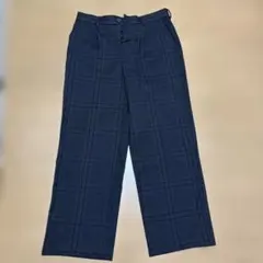 GU チェック柄 ワイドパンツ