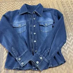 ダークブルー デニムジャケット Mサイズ相当　9AR