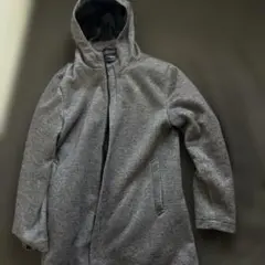 Navy フード付きグレーコート XL