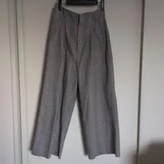チェック柄セミワイドパンツ　Ｌ