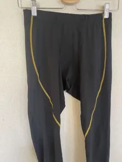 Champion サイドラインデザイン タイツ 黒/金