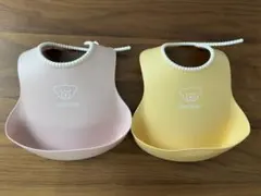 BABY BJORNお食事エプロン 2枚セット ピンク・イエロー
