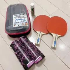 【卓球セット】　卓上ネット　ラケット2本 付き　　難あり