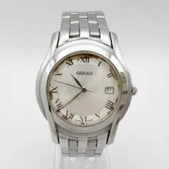 【電池交換済】GUCCI グッチ 5500M メンズ 腕時計 デイト 稼働品