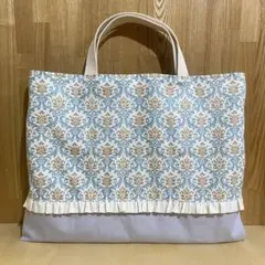 入園入学グッズ　ハンドメイド　レッスンバック　フリル