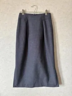 【IENA】ロングタイトスカート デニム調　スリット入　M