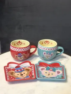 ディズニーシー　ダッフィーとシェリーメイ マグカップとプレートセット