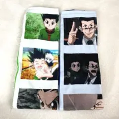 HUNTER×HUNTER ゴン　レオリオ　フェイスタオル　2点セット　新品
