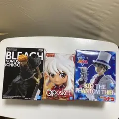 BLEACH 黒崎一護•犬夜叉Qposket•怪盗キッド フィギュアセット