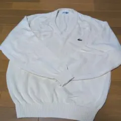 CHEMISE LACOSTE Vネック ニット ホワイトのサムネイル