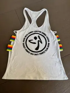 Zumba ズンバ　正規品　タンクトップ ホワイト レインボー