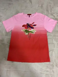 お値下げ！MAX&Co. Tシャツ ピンク レッド グラデーション 花柄のサムネイル