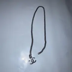 CHANEL シルバー ダブルCロゴ チャーム チェーン付き - メルカリ
