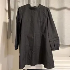 美品earth music&ecology ワンピース　チェック　チュニック　黒