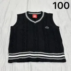 BABYDOLL ベビードール　ベスト　ニット　100サイズ　黒　セレモニー