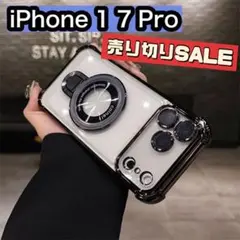 Phone17 ケース　ブラック マグセーフ 新品 クリア　スケルトン　人気