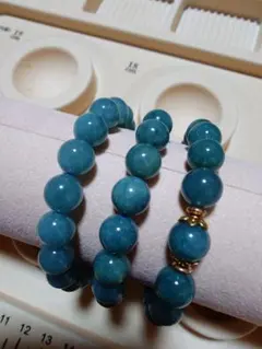 グアテマラ産翡翠　天然石　ブレスレット　まとめ売り　３点セット