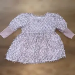 フリルデザイン ベビードレス 90サイズ ピンク