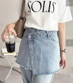 Discoat ディスコート　USコットンデニムラップスカート　S