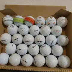 良品 白色ロストボール HONMA タイトリスト、テーラーメイド等混合 28球のサムネイル