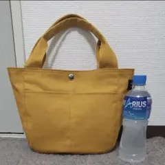 ハンドメイド 帆布ミニトートバッグ くすみピンク