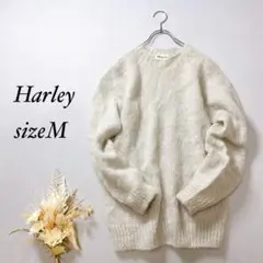 ハーレーオブスコットランド ウール混 ニット長袖 クルーネック【M】グレー