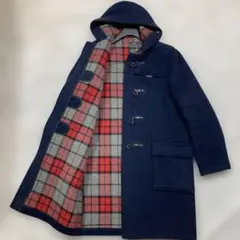 美品 グローバーオール ダッフルコート マキシ丈 大きいサイズ ネイビー 英国製