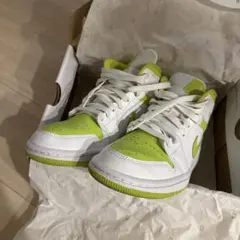 Nike Air Jordan 1 Low ホワイト/ライムグリーン