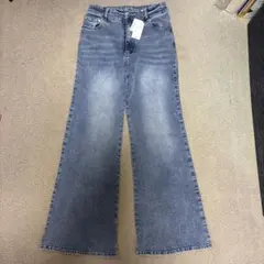 タグ付き未使用　INGNI デニム ワイドパンツ グレー Mサイズのサムネイル