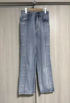 Alley ハート刺繍デニムパンツ