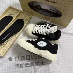 OCAI SMILE スマイルスニーカー ブラック 37/24cm Ocai オカイ スマイル スニーカー SMILE BLACK/WHITE ( ブラック