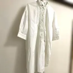 ハトラhatraロングシャツワンピース2Blur Roll Over Shirt - メルカリ