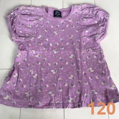 petit main 花柄Tシャツ 120 パフスリーブ