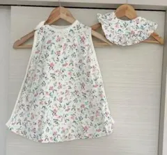 HARUULALA コットンスリーパー ラウンドフリルスタイ　セット　花咲く音色