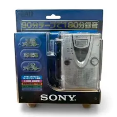 【未開封】SONY TCM-410 カセットレコーダー 充電池 ACアダプター付のサムネイル